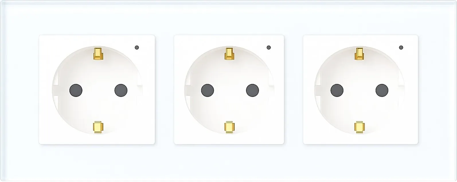 Wi-Fi EU Type F Triple Socket 16A (White) VIV-TW-WF3F-WT