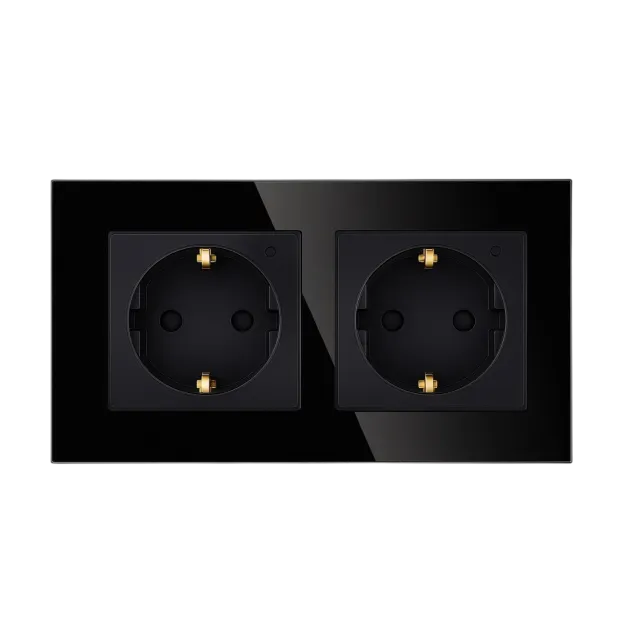 Wi-Fi EU Type F Double Socket 16A (Black) VIV-TW-WF2F-WT 