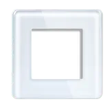 Single Frame Glass Panel with Metal Bracket (White) VIV-TW-G86.1F-WT 1