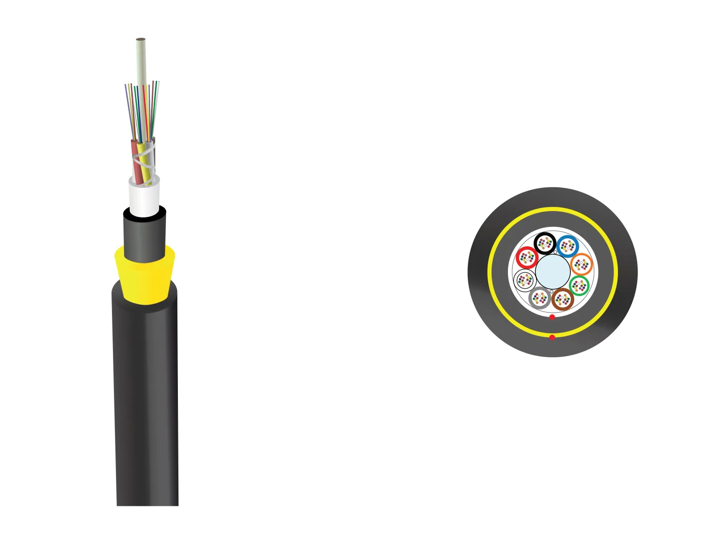Optowire-AS(L)-S-16FO-20KN Long span ADSS for high voltage electrical towers