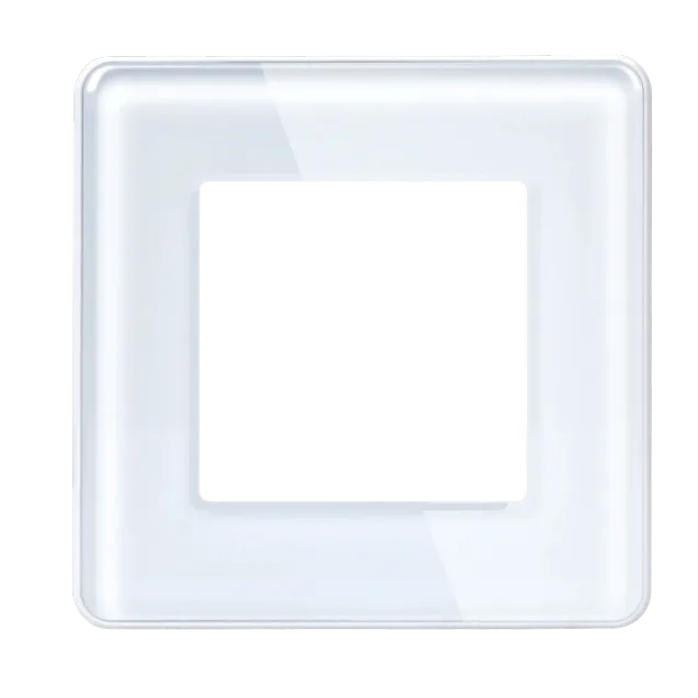 Single Frame Glass Panel with Metal Bracket (Black) VIV-TW-G86.1F-WT