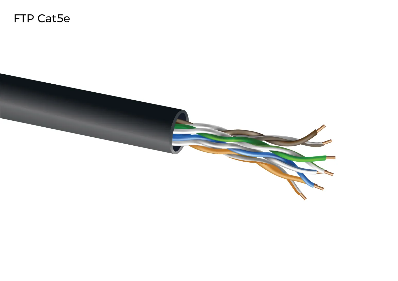 FTP CAT5E CCA 24AWG PE(outdoor) "0.50 ± 0.01 mm"
