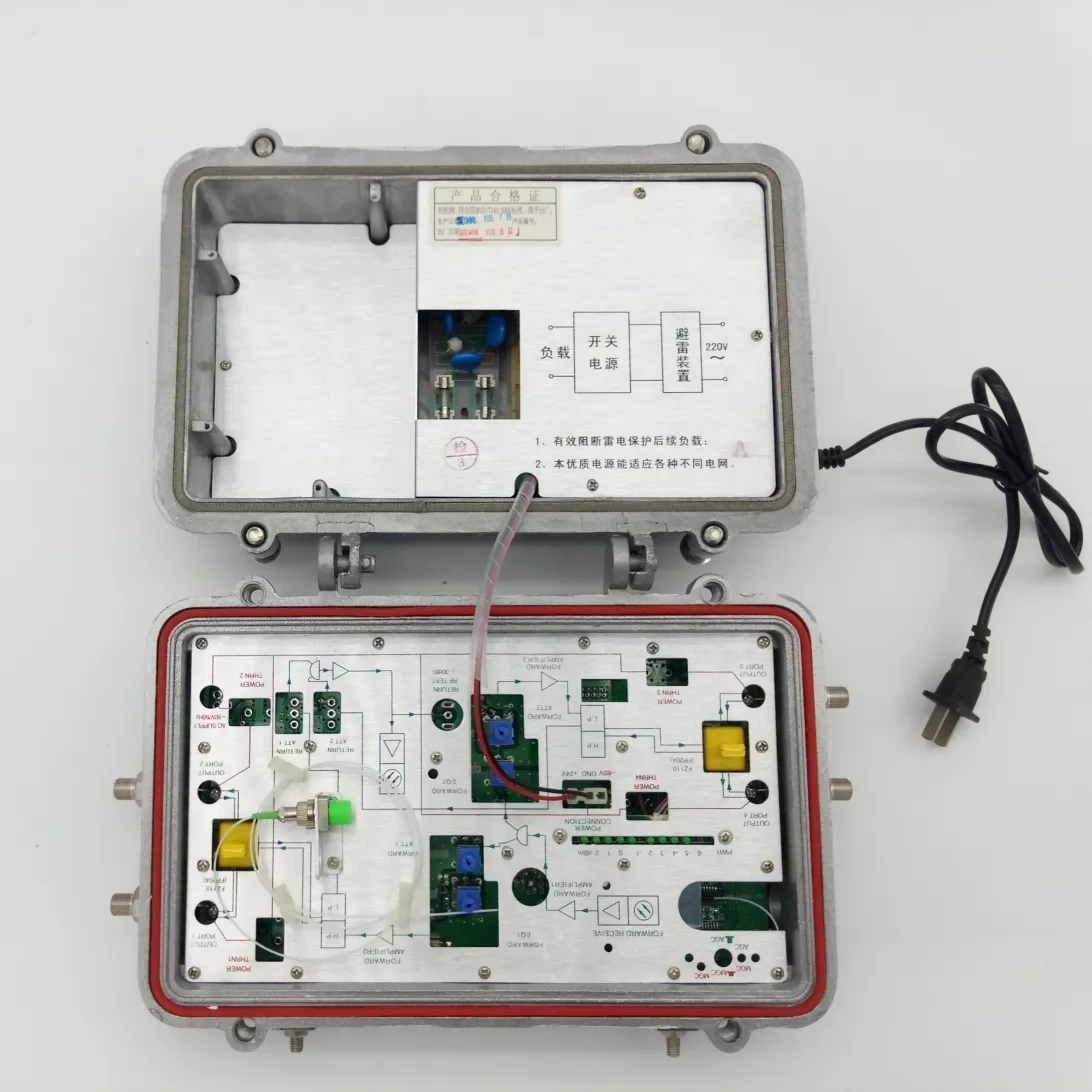 Outdoor optical receiver with AGC 4 RF Output YT8684-4 