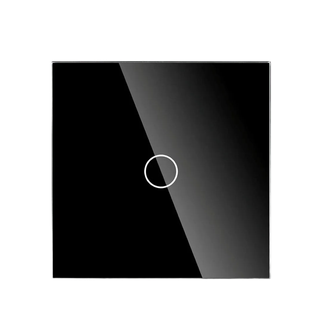  1 Gang Smart Wi-Fi Touch Switch with Neutral (Black) VIV-TW-6WF101N-WT