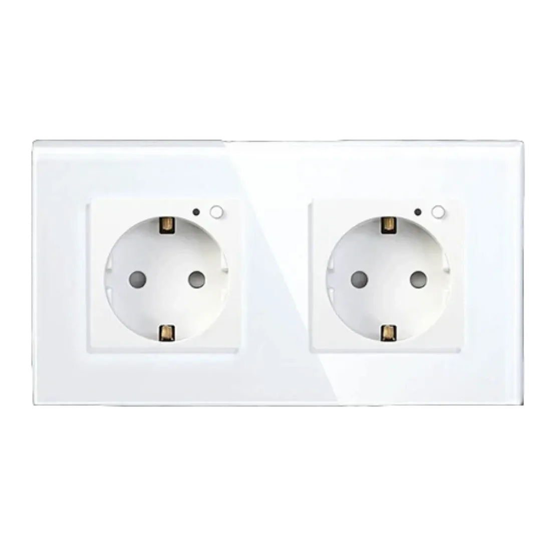 Wi-Fi EU Type F Double Socket 16A (White) VIV-TW-WF2F-WT