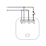 1 Gang 1 Way Neutral Required Wi-Fi & BLE Smart Switch Module VIV-SW101N 2