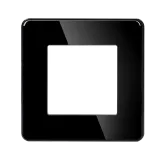 Single Frame Glass Panel with Metal Bracket (Black) VIV-TW-G86.1F-WT 1