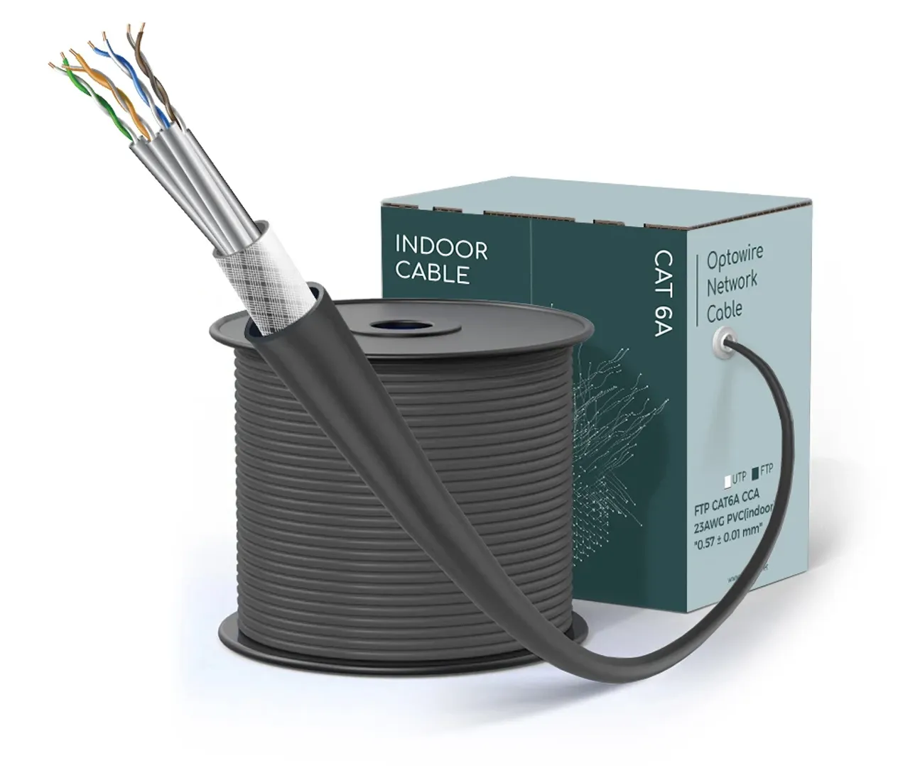 FTP CAT6 CCA 23AWG PVC(indoor) "0.57 ± 0.01 mm"