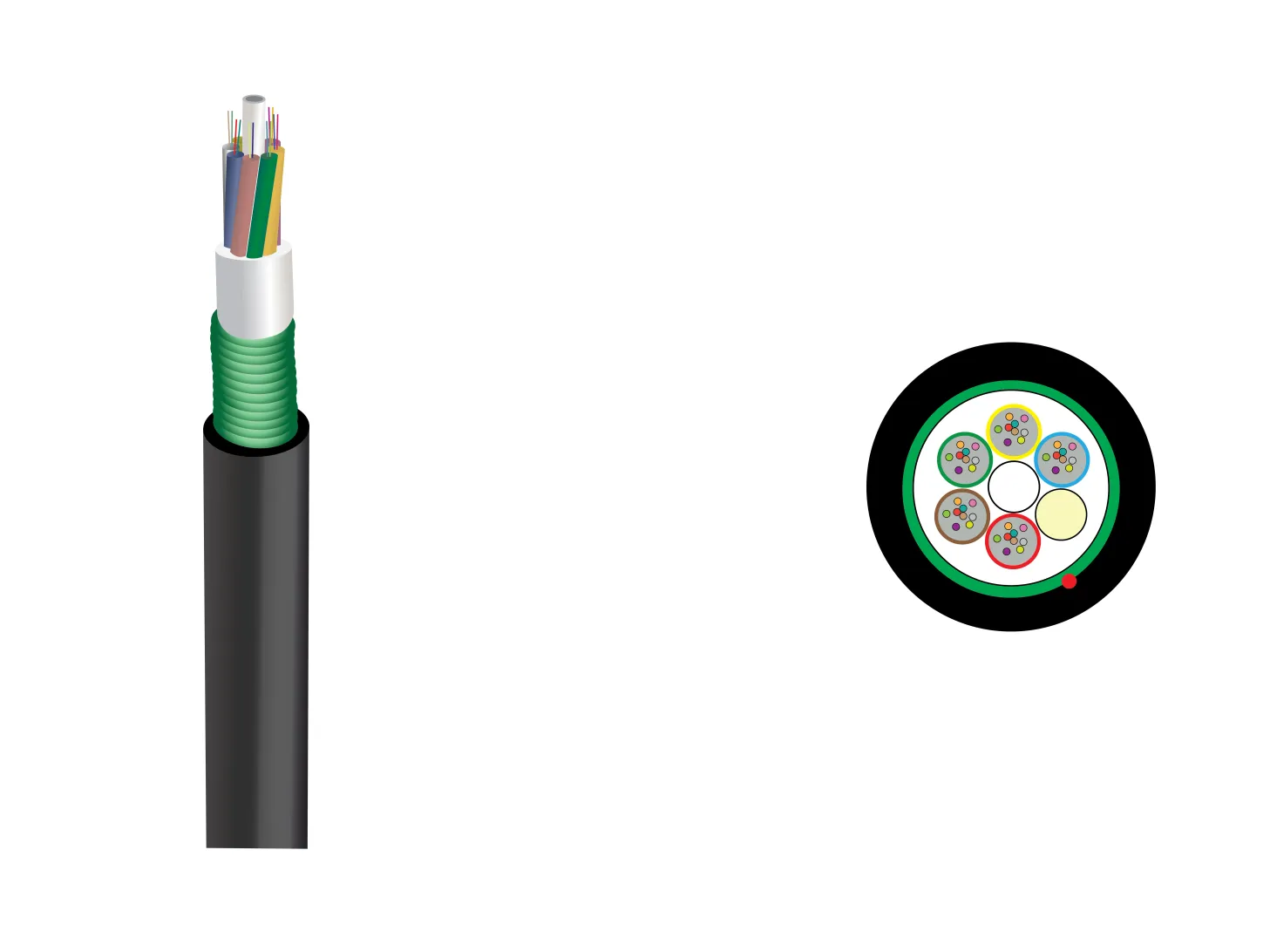 OptoWire-U-TIC-S-480FO-2.7KN (High density) Duct installation Steel tape optical cable