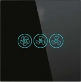 Wi-Fi Fan Speed Switch with Neutral (Black) VIV-TW-WFF101N-WT 2