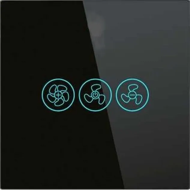 Wi-Fi Fan Speed Switch with Neutral (Black) VIV-TW-WFF101N-WT