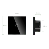  1 Gang Smart Wi-Fi Touch Switch with Neutral (Black) VIV-TW-6WF101N-WT 2