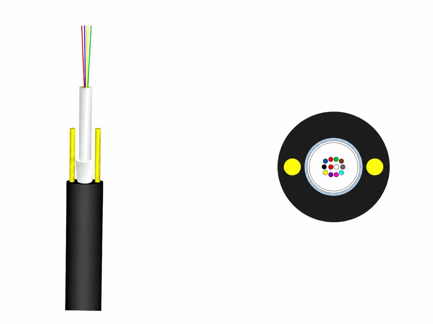 OptoWire AS-L-2FO(KFRP)-1.5KN Aerial ADSS Optical Cable